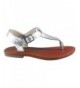 Sandals Big Girls Silver Sandal - Leather Shoes - Romina 3.5M - CI18GMRZGLN $43.99
