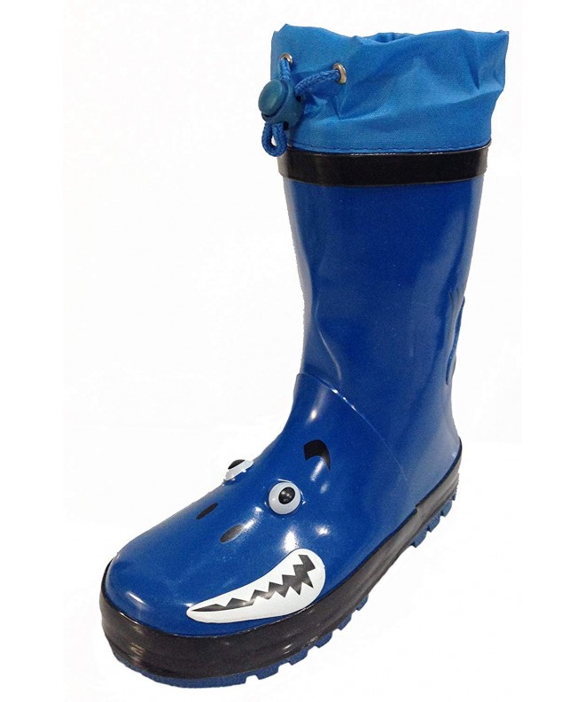 Boots Toddler and Youth Kids Unisex Shark Rain Snow Boots w/Tie and Lining Boys and Girls - CA12509MQJF $33.02