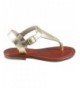 Sandals Little Girls Gold Sandal - Leather Shoes - Romina 3M - CN18GMRMSZW $39.99