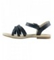 Sandals Little Girls Blue Sandal - Leather Shoes - Sirena 3M - CC18GMQ4CG5 $39.63