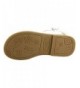 Sandals Open Toe Flat Sandal - FBA1621005A-9 Silver-White - C817YH4HXCN $26.99