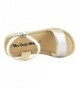 Sandals Open Toe Flat Sandal - FBA1621005A-12 Silver-White - CA17YH3RDN3 $28.90