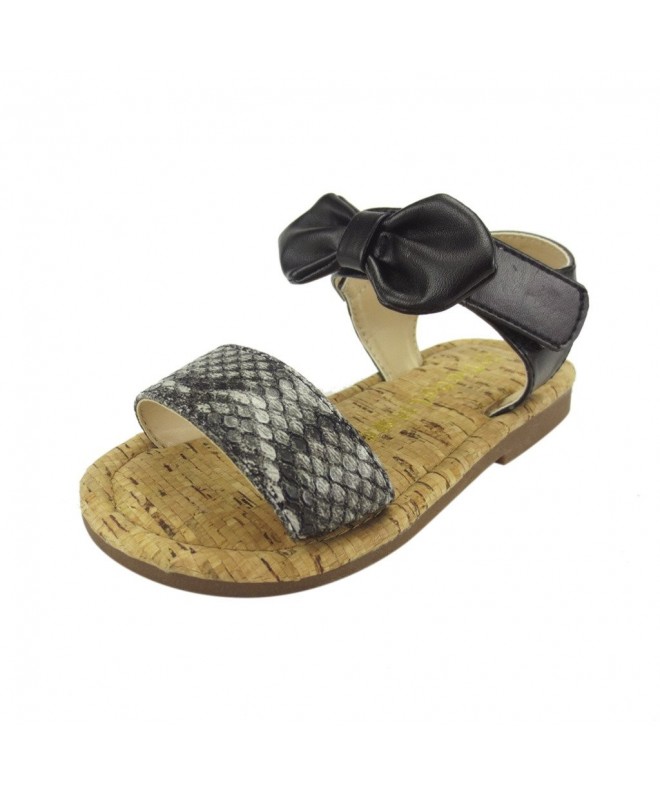Sandals Snakeskin Ankle Sandal - FBA172004A-9 Black - CI17YECMQ0E $24.75