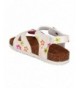 Sandals Leatherette Floral Open Toe Ankle Strap Buckle Footbed Sandal (Little Girl/Big Girl) EG31 - White - CU12GH0G39F $58.09