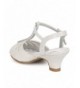 Sandals Glitter Peep Toe Rhinestone Salsa Kitten Heel Sandal (Toddler/Little Girl/Big Girl) EA90 - Off White - CM12CZBL9AR $3...