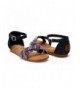 Sandals Girl's Correa Sandal (Little Kid/Big Kid) Blue Denim Geo Textile Sandal - CQ124DPQP3P $63.62