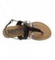 Sandals Kids' KG31767 T Strap Sandal-K - Black/Silver - CH11UPDG39V $20.32