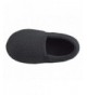 Slippers Little/Big Kids Warm Plush Fleece Slippers with Soft Memory Foam Slip-on Indoor Shoes - Black - CB18KDU868N $33.93