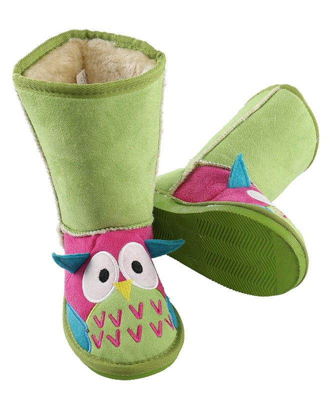 Slippers Boot Cute Animal Character Slippers for Kids | Boys and Girls Creature Slipper Boots - Owl Boot Toasty Toez - CJ11LO...