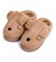 Slippers Unisex Doggy Toddler Kids Slippers for Boys and Girls Brown - Brown - CM18G8A7NLM $20.97