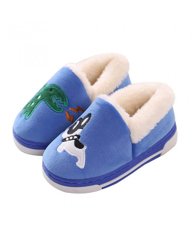 Slippers Dinosaur Slippers Toddlers Cartoon Booties Blue - CY18I0XHW58 $30.40