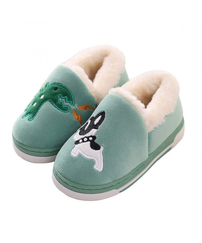 Slippers Dinosaur Slippers Toddlers Cartoon Booties Green - CL18I0ZD2WX $31.21