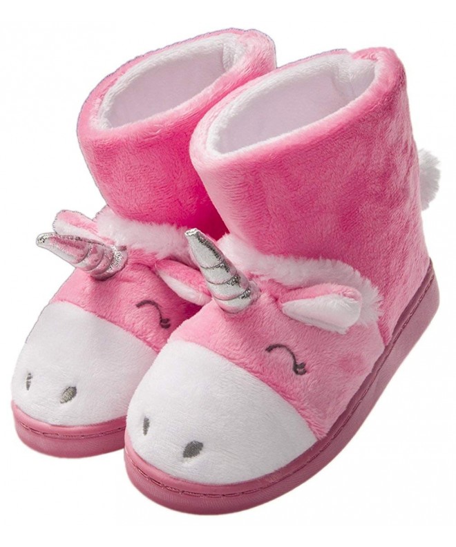 Slippers Unicorn Slippers Outdoor Toddler - Pink Unicorn - CB189L08R7G $28.14