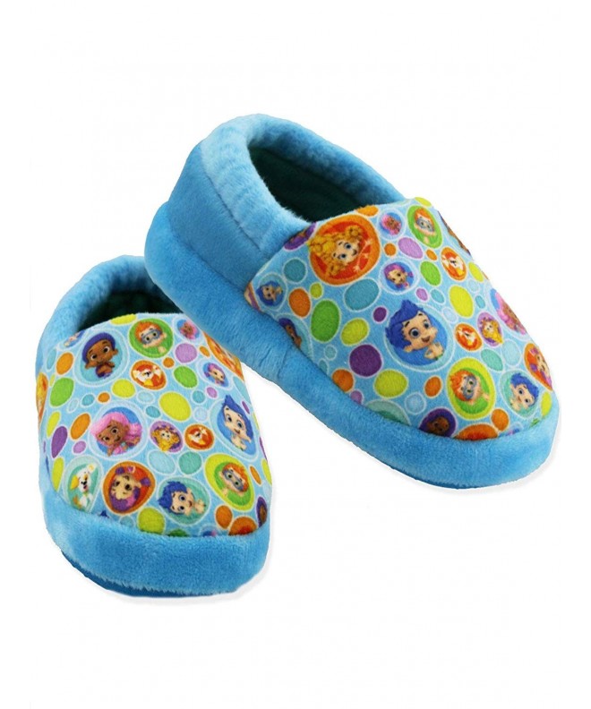 Slippers Bubble Guppies Toddler Boys Girls Plush A-Line Slippers - Blue - C818ISAXSYI $31.54