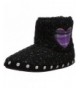 Slippers Kid's Sweater Knit Bootie with Heart Slipper - Black - CL18E3ZZHUY $30.48