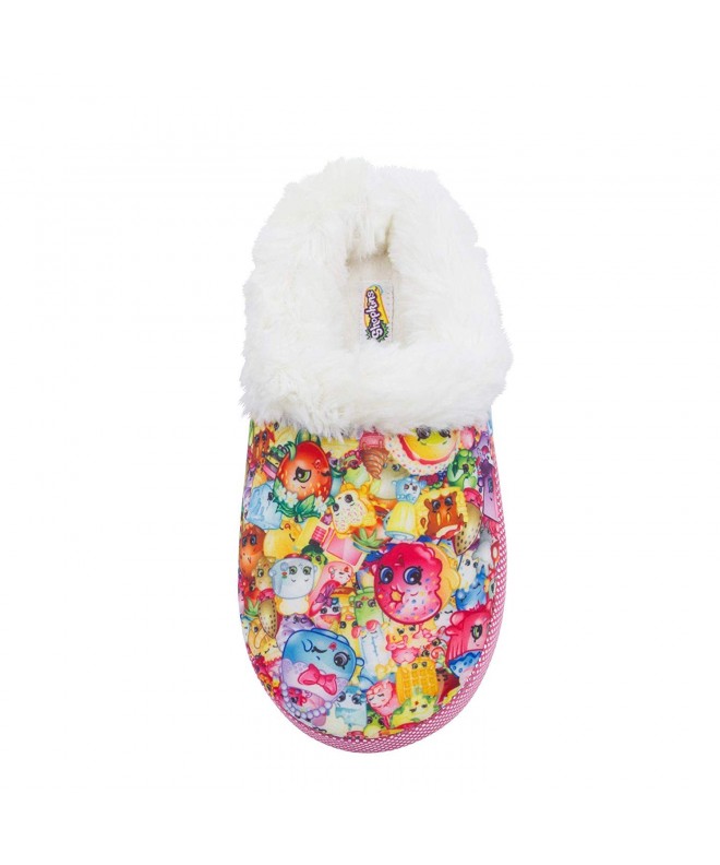 Slippers Toddler Girls Round Toe Cushioned Clog Slippers with Plush Collar (See More Sizes) - Printed - CO185C0HEHA $30.08
