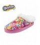 Slippers Toddler Girls Round Toe Cushioned Clog Slippers with Plush Collar (See More Sizes) - Printed - CO185C0HEHA $30.08