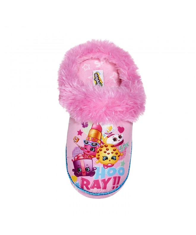 Slippers Girls Printed Satin Clog - Pink/Fuchsia - C918D0LLOUW $25.56