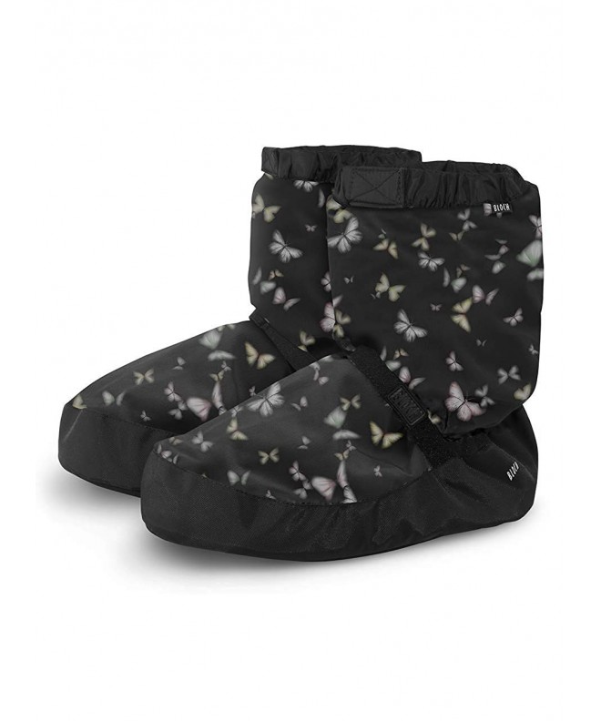 Slippers Girls' Printed Warm Up Boot Slipper Black Papillon L Medium US Little Kid - CV18C4O34ZW $67.07