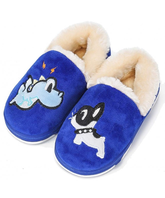 Slippers Newest Unisex Cute Toddler Kids Soft Slippers Shoes for Boys Girls Winter Bedroom Indoor House - Blue 2 - CJ18ME8XCH...
