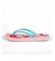 Slippers Kids Flip Flops Cartoon Pattern Colorful Beach Sandals Slip-On Slippers - Watermelon - Blue - C818L8LAZOH $27.03