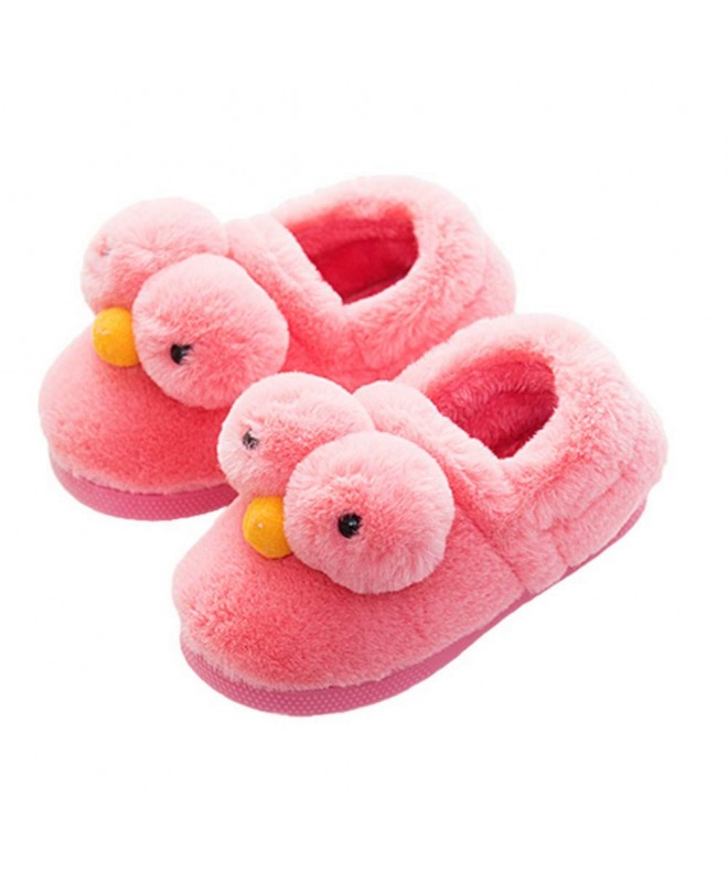 Slippers Toddler Boys Girls Slippers Fluffy Little Kids House Slippers Warm Fur Cute Animal Home Slippers - Watermelon Red - ...