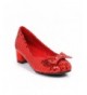 Slippers 1" Heel Sequined Slipper Shoe Children's. - Red - CE112HD5I1V $57.37