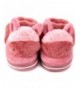 Slippers Boys Girls Memory Foam Coral Fleece House Slippers Comfy Fur Slippers - Pink Mauve - CJ18IG4LSZC $28.20