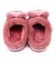 Slippers Boys Girls Memory Foam Coral Fleece House Slippers Comfy Fur Slippers - Pink Mauve - CJ18IG4LSZC $28.20