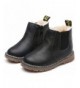 Boots Side Zip Waterproof Chelsea Toddler - Black With Fur - CL18HUIXX6M $30.11