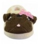 Slippers Kids' Cute Cotton Bear Warm Soft Anti-Slip Indoor Outdoor Slippers - Creamy Pug - CQ18LTREROD $25.30