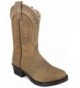 Boots Mountain Children's Sienna Stitched Pull On Straps Narrow Round Toe Tan Western Boots - CO183NSHEUT $97.11