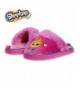 Slippers Girls Embroidered Pillow Wedge - Fuchsia/Donut - CT18CSZOZ9I $16.68
