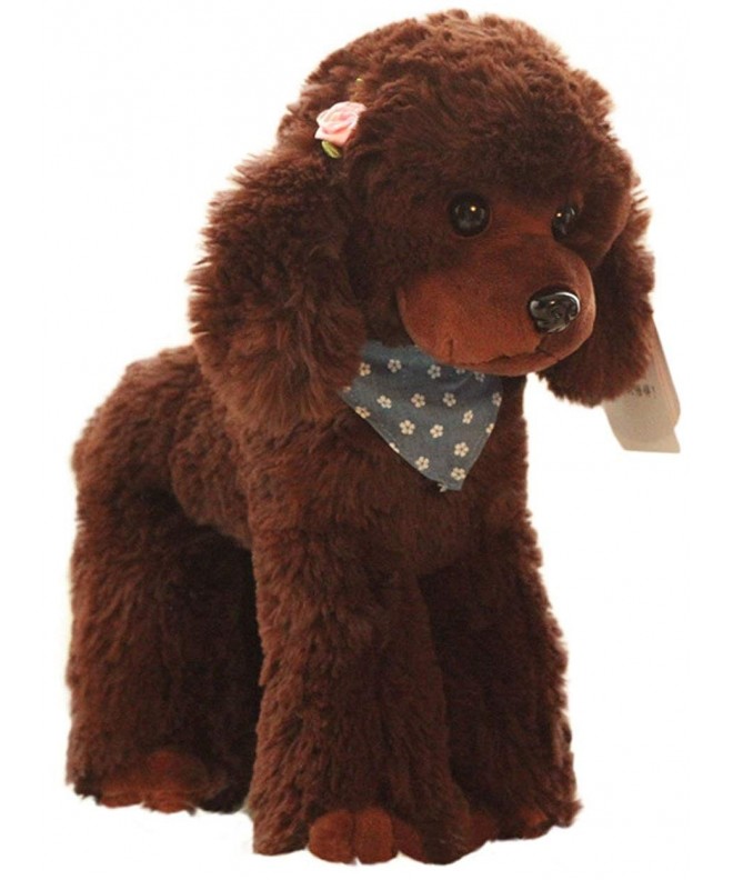 Slippers Squeezable Stuffed Poodle Dog Soft Plush Toy Pillow Pink - Brown - CC188MKXTML $48.48