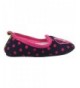 Slippers Kid's Polka Dot Loafer with Plaid Heart Slipper - Peacoat - CH18E45SW2T $69.30