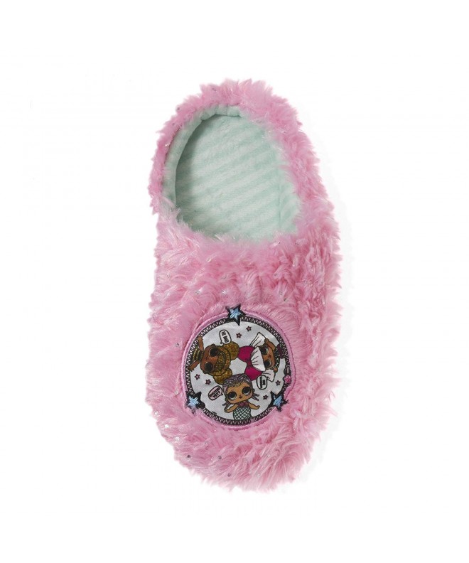 Slippers Girls' Micro Terry Plush Clog Slip On Slippers - Pink - CM18EEQX2RX $24.40