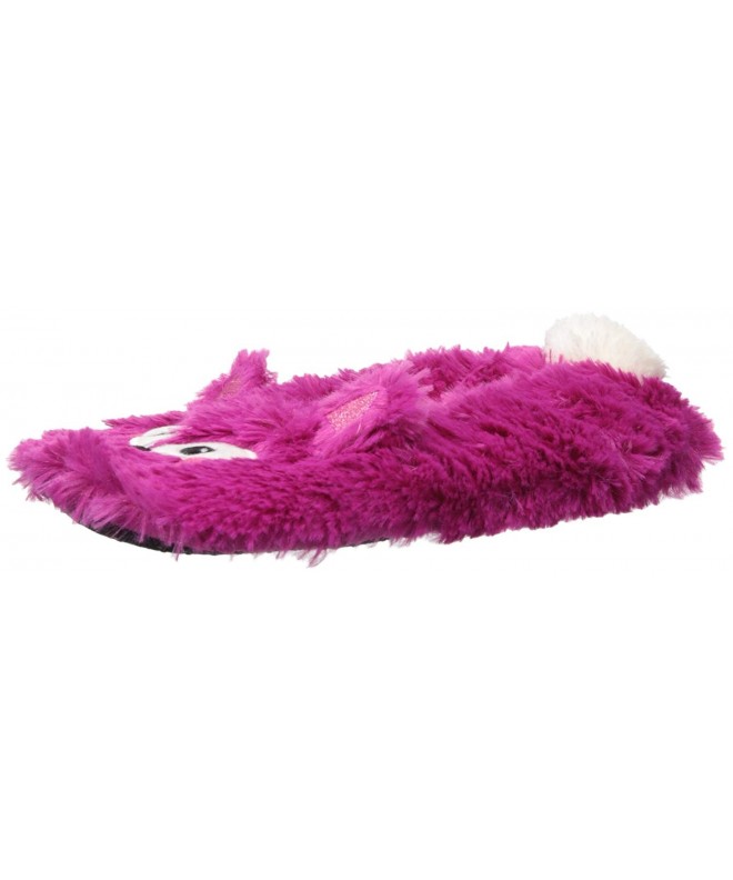 Slippers Girls' Big 3D Soft Cozy Critter Slipper Sock with Non-Slip Grippers - Pink Fox - C41868DSRN5 $22.85