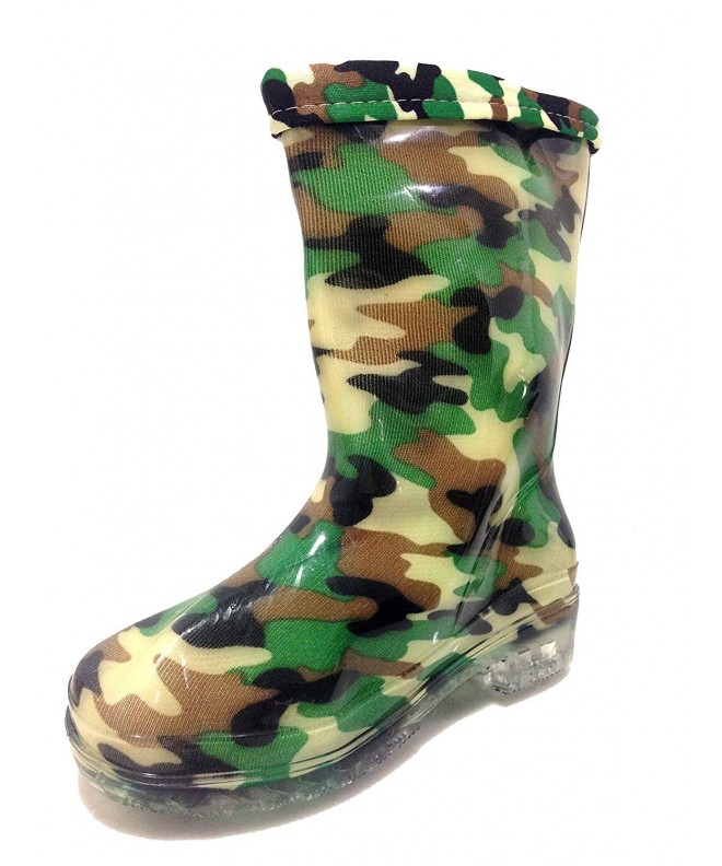 Boots Unisex Toddlers - Kids - Rain Boots Camouflage - Camo Shoes - Military - Army - Lining - CF11QN8BD6P $16.82