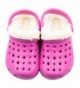 Slippers Pink Kids Fuzzy Slippers Warm Fleece Lined Clogs for Girls Shoes for Outdoor and Indoor - CT180YWCN42 $23.50