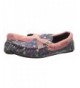 Slippers Girls Floral Mocassin Shoe Moccasin - Blue/Pink - CY12H33IJEH $27.23