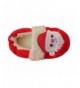 Slippers Little Kids/Girls Soft Warm Slippers Toddler Indoor Cute Slip-on Shoes - Santa-red - CR18I6R6CWU $25.65