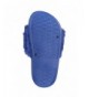 Slippers Girls Flip Flop Slide Slipper with Soft Faux Fur Upper - Persian Blue - CA1834C9MOY $34.05