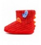 Slippers Toddler Little Kids Winter Indoor/Outdoor Plush Soft Cute Bootie Slippers with Anti Slip Sole - Red - CM18NS8DWUA $2...