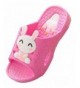 Slippers Toddler Little Kid Bunny Lightweight Shower and Poolside Sandal Beach Sandal - Rose - CS12FRVBSSB $34.56