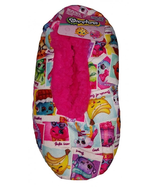 Slippers Girls' Fuzzy Babba Slipper Socks - Multicoloured - CG18IQCKONI $33.24