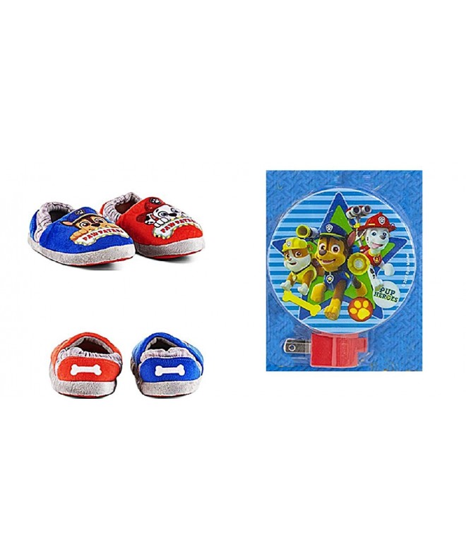Slippers Paw Patrol Plush Slippers House Shoes for Toddlers Plus Night Light - CY18ISZ8ANN $41.86