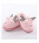 Slippers Boys Girls Cute Warm Plush Home Slippers Toddler Kids Soft Winter Bedroom Indoor House Shoes - Light Pink - CF18IQ8M...