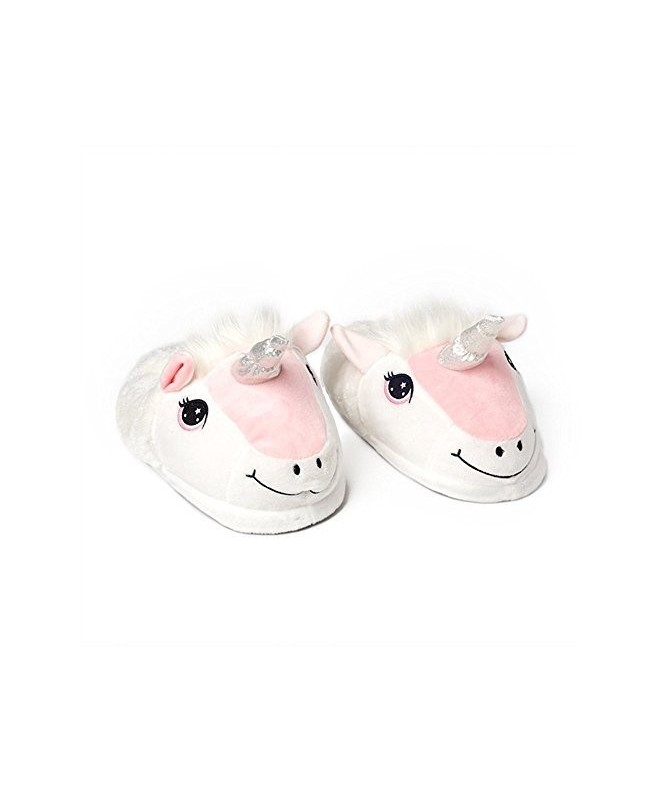 Slippers Cupcakes and Cartwheels Happy Unicorn Soft Children's Slippers - L (8) - C5188M5XOSC $38.69