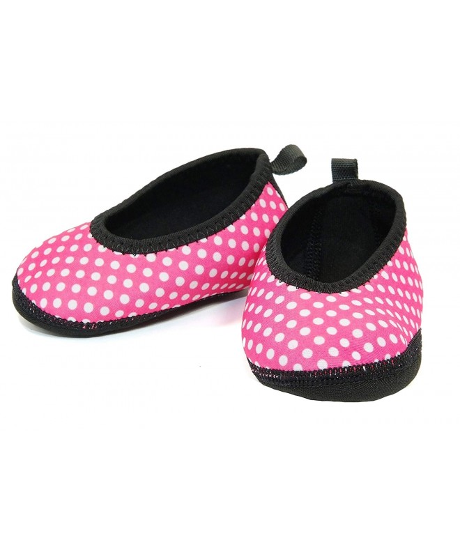 Slippers Baby Slippers Ballet Flats - Pink with White Polka Dots - 6-12 Months - Pink with White Polka Dots - C811Q0QVCMZ $24.05