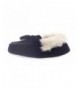 Slippers Toddler Moccasins for Girls-Moccasin Slippers-Kid House Shoes-Faux Fur Slipper Black Toddler Kid Size S 5/6 US - CZ1...